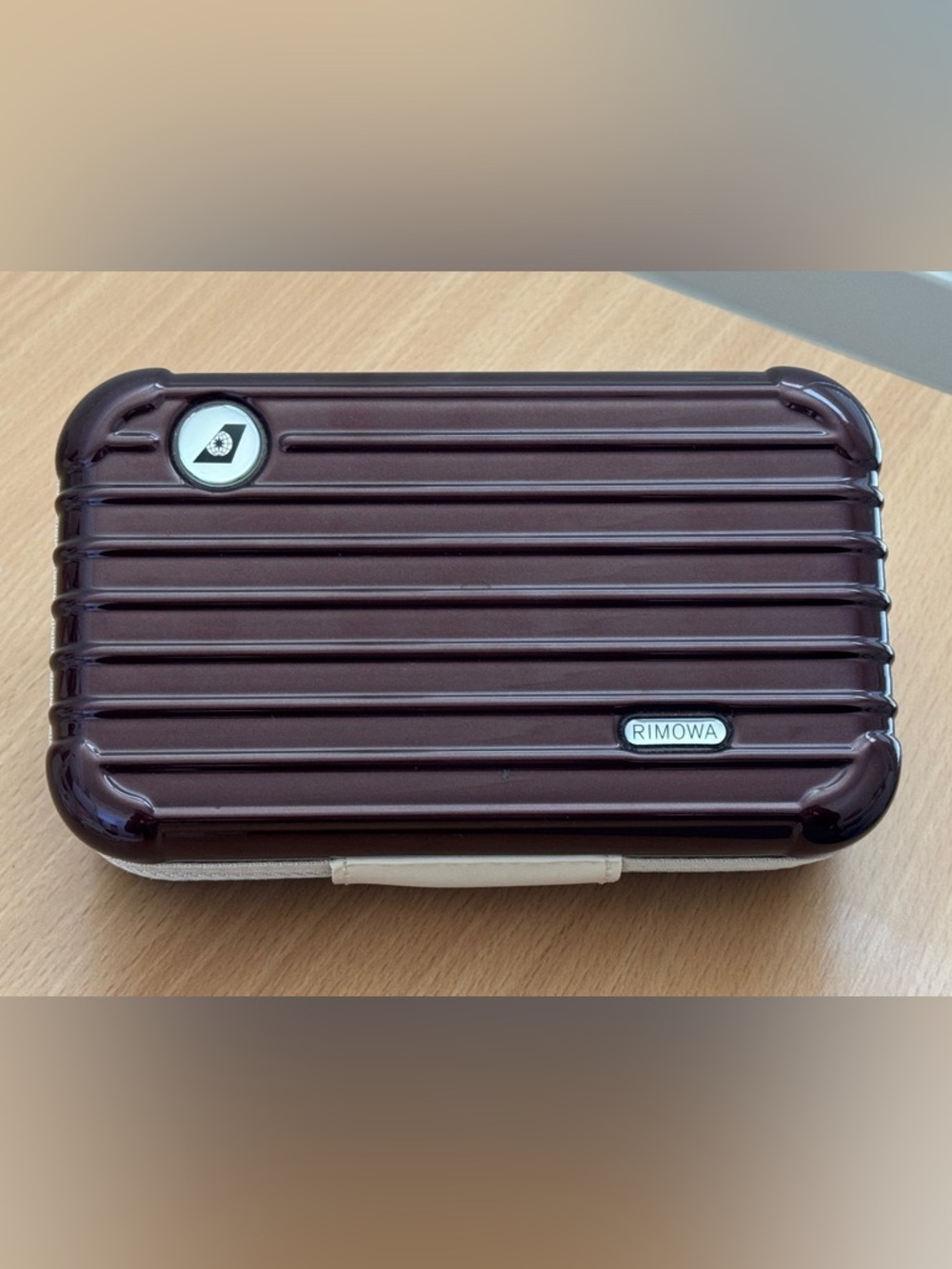 RIMOWA for EVA AIR Small Travel Hard Case in Deep Ruby/Burgundy, NEW